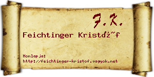 Feichtinger Kristóf névjegykártya